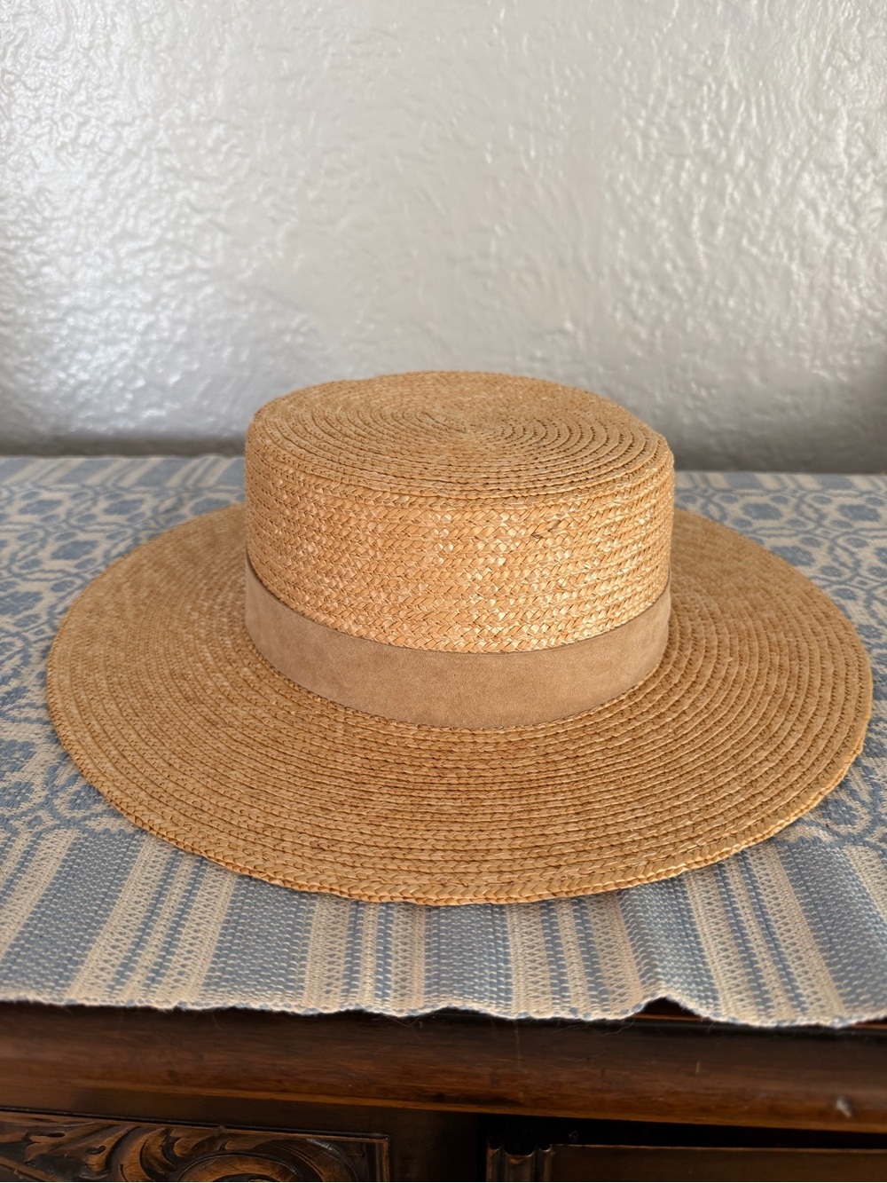 Lack Of Color "The Spencer" Natural Straw Boater with Taupe Band